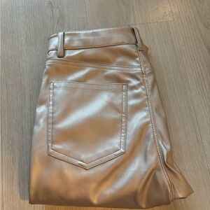Gold Faux Leather Pants